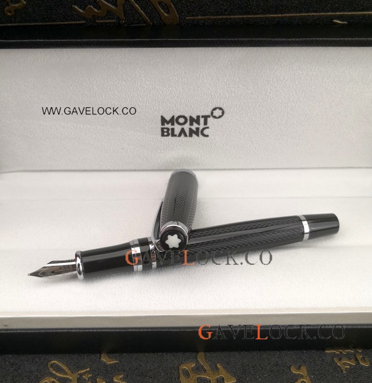 Cheap Copy Mont blanc Writers Edition Fountian Pen Black Wave Pen Cheap Copy Mont blanc Writers Edition Fountian Pen Black Wave Pen